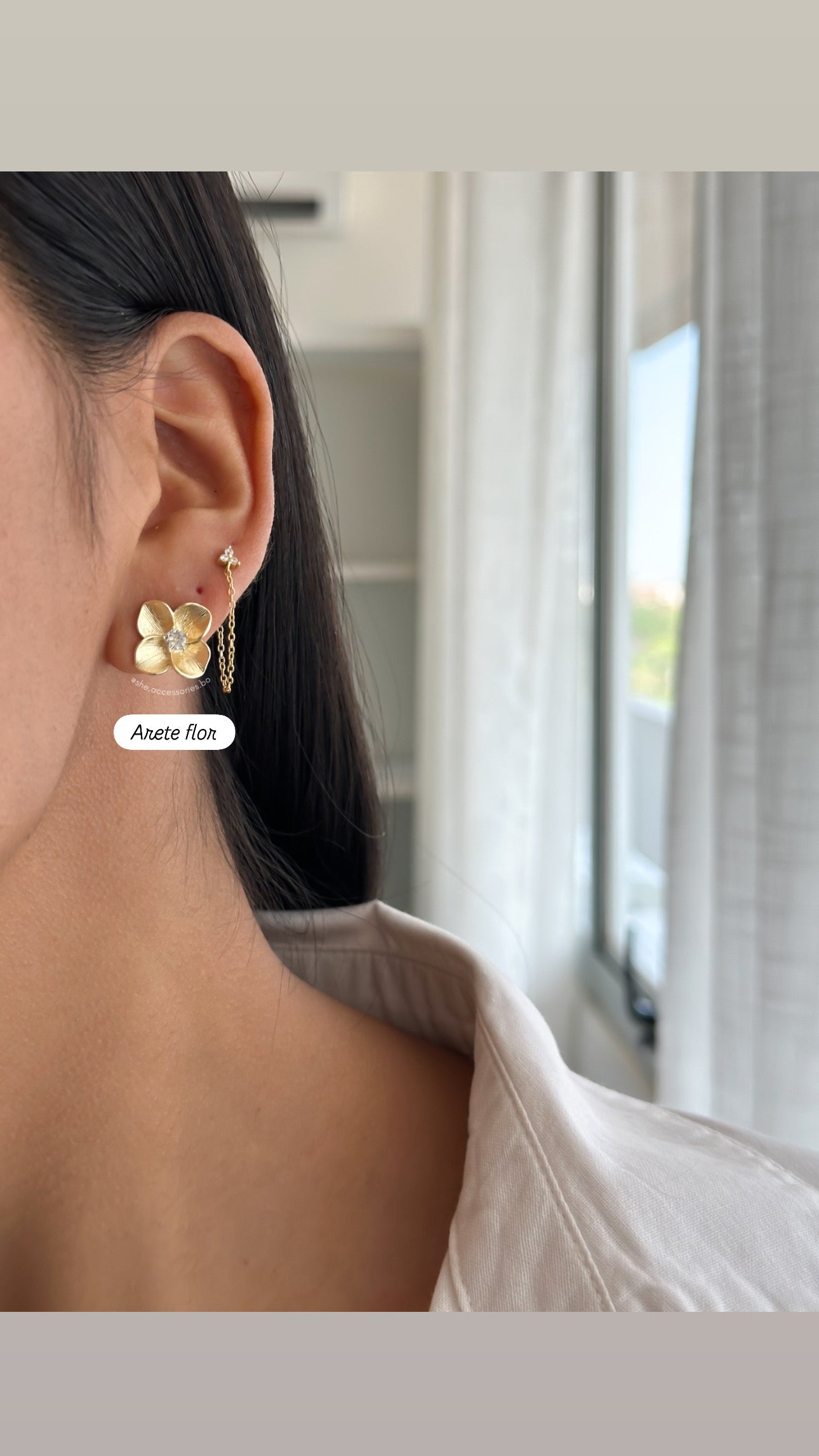 Aretes flor