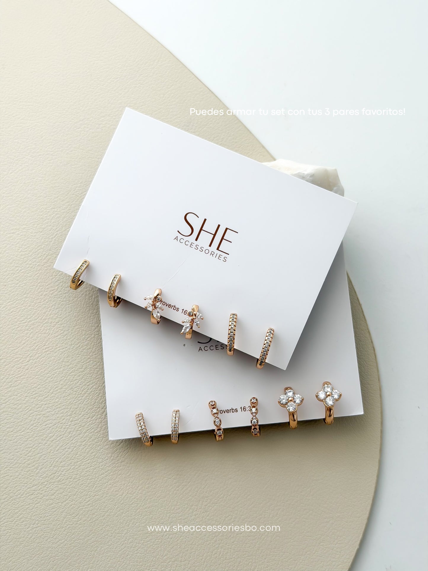 Sets de aretes pueden personalizar