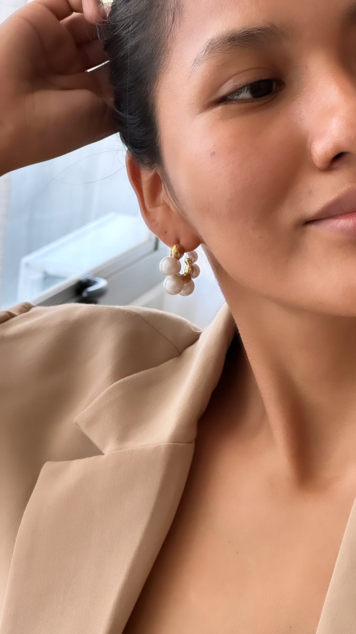 Argollas perlas