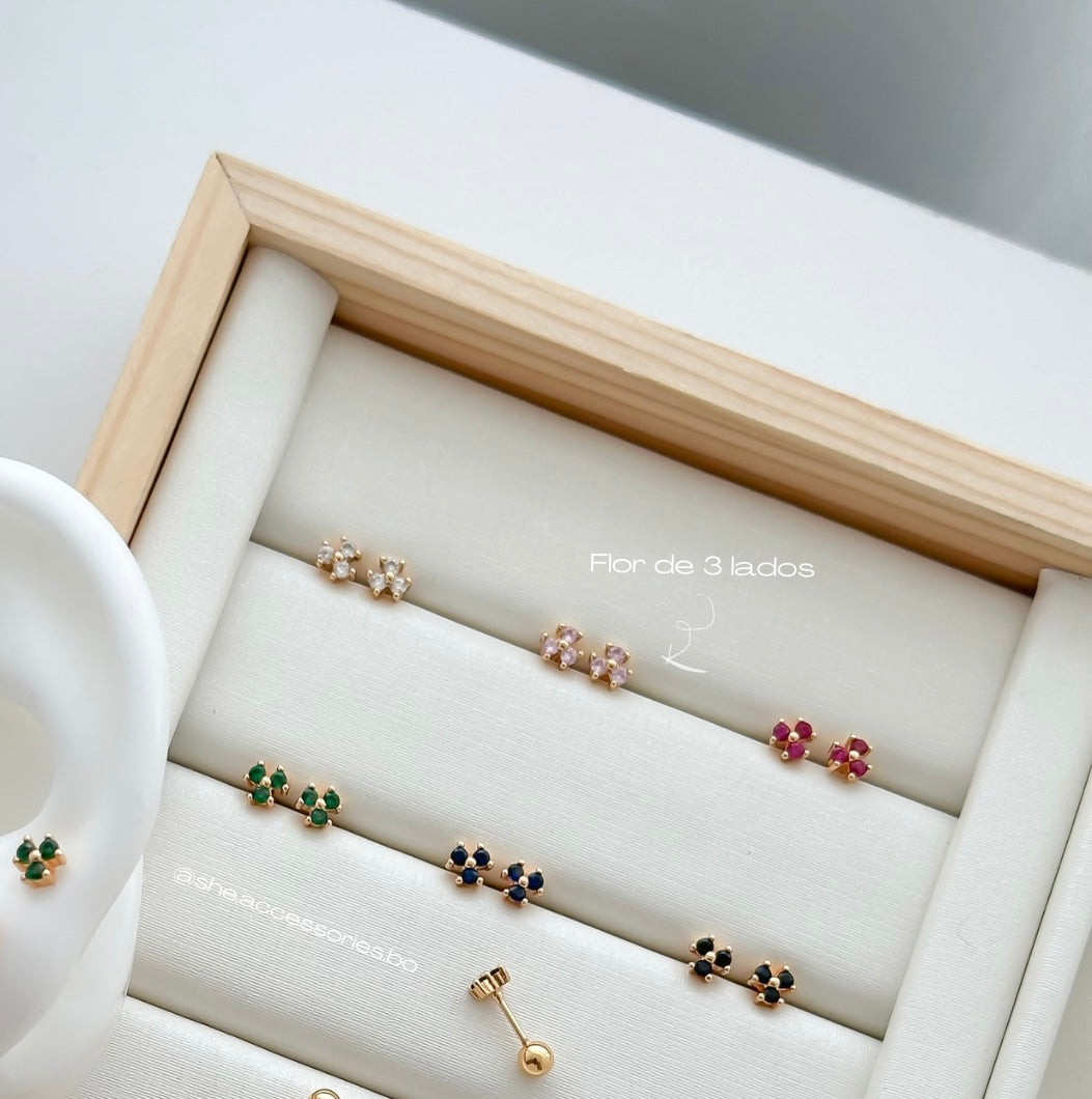 Aretes con tapa de enroscar