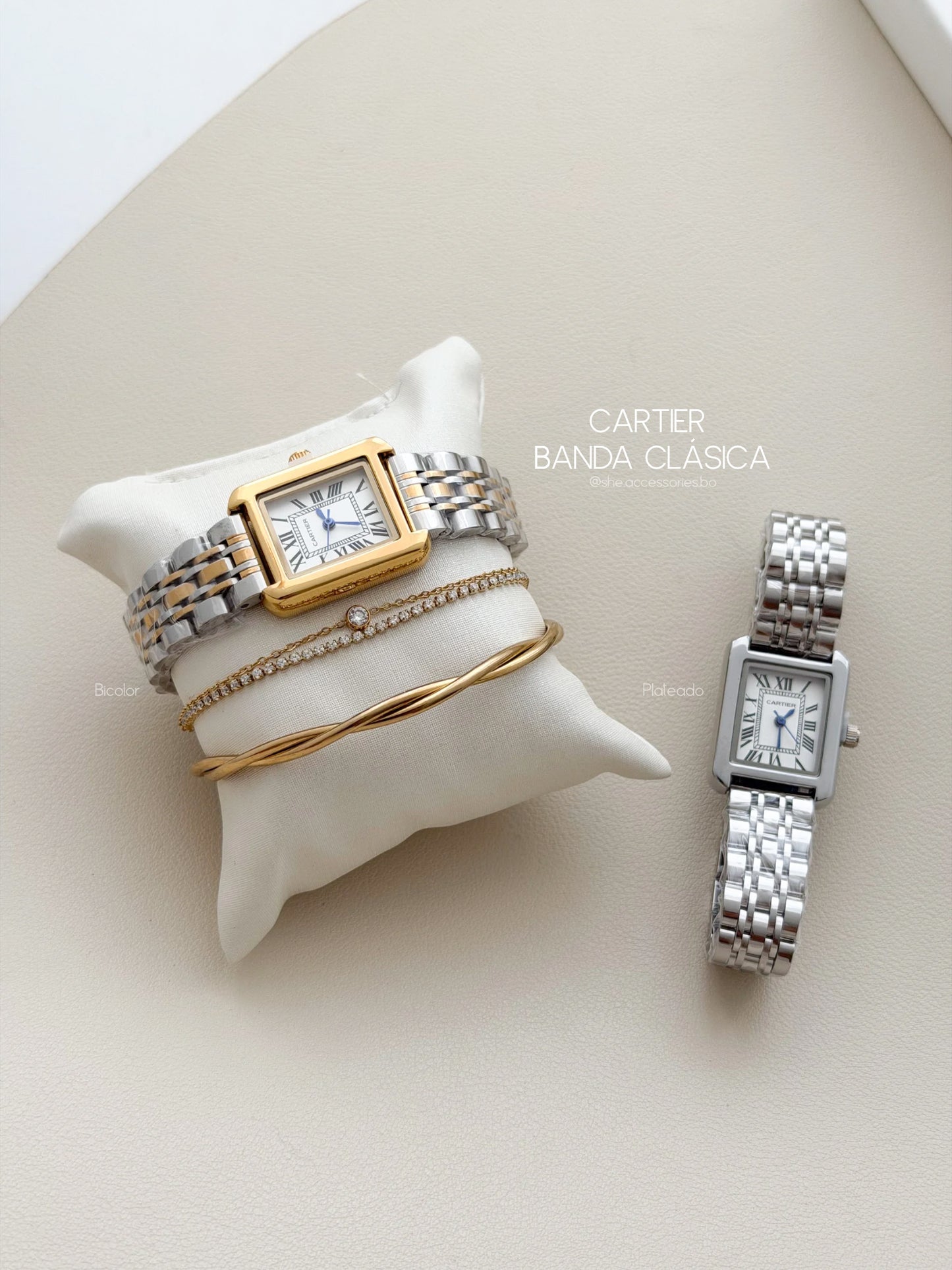 Cartier cuadrado correa normal