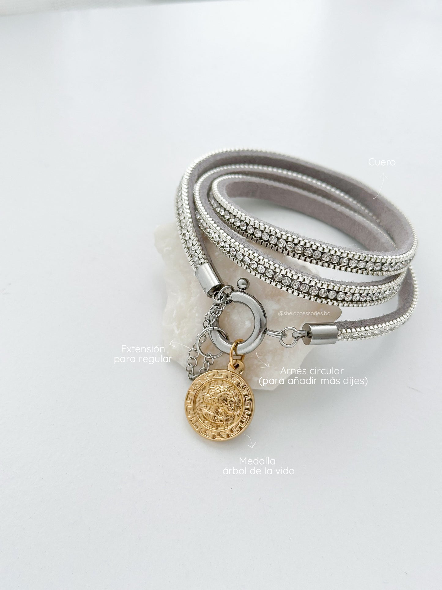 Pulsera triple enrollable C/u