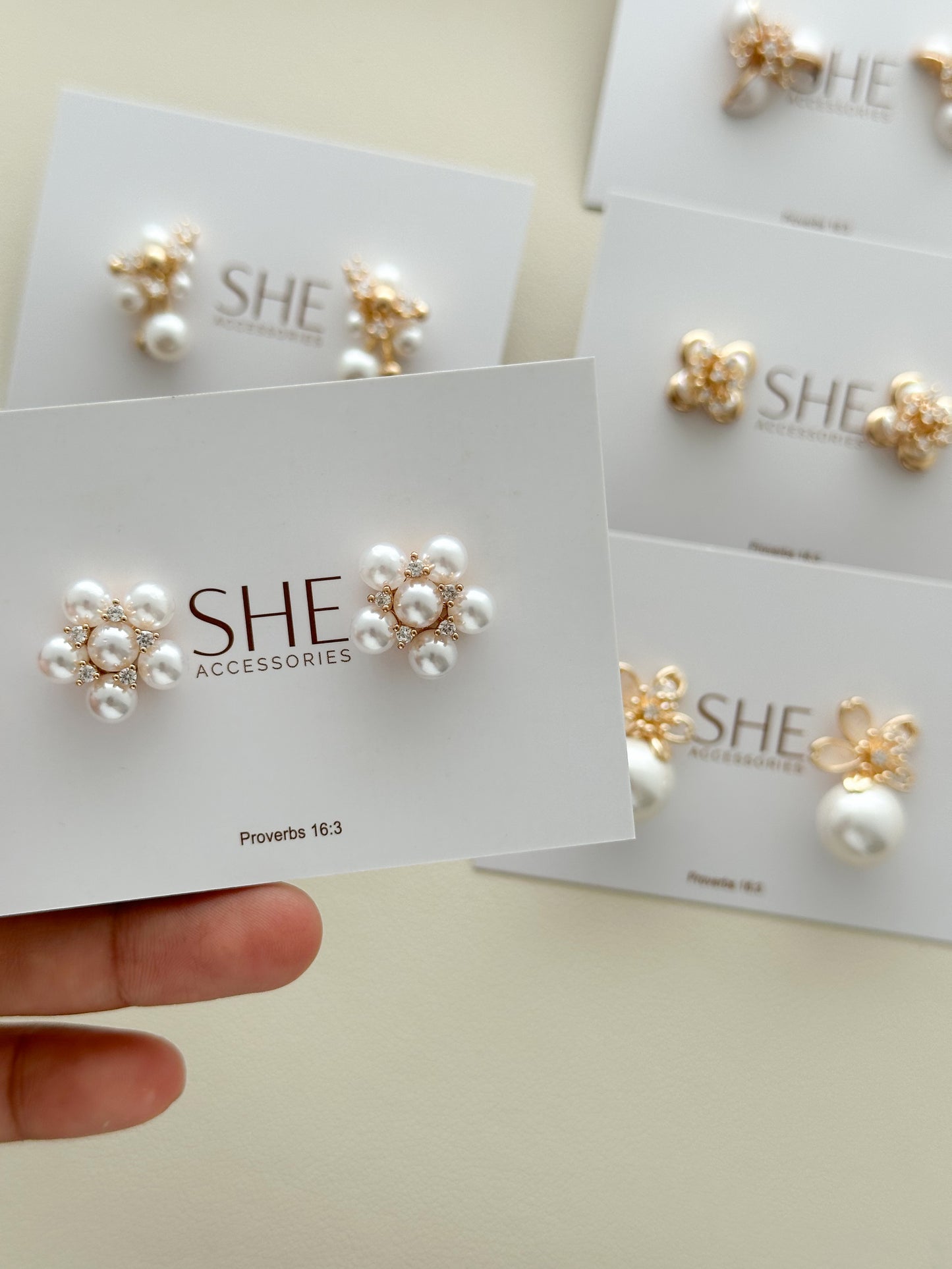 aretes flor perl