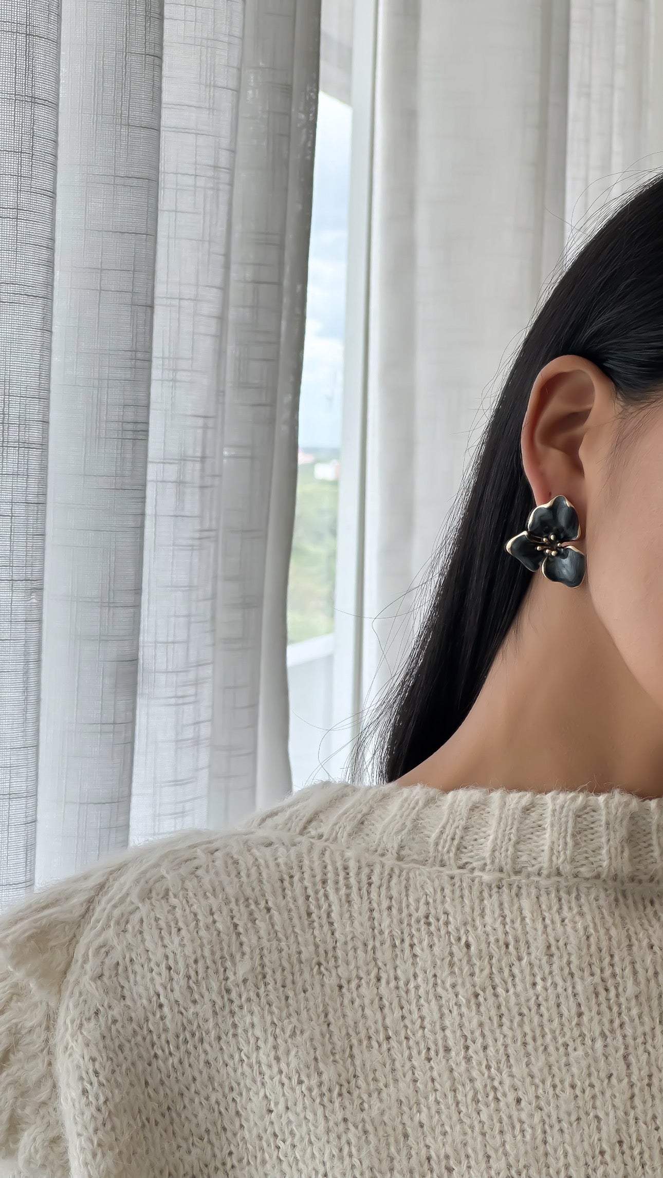 Flor lado negro marmolado