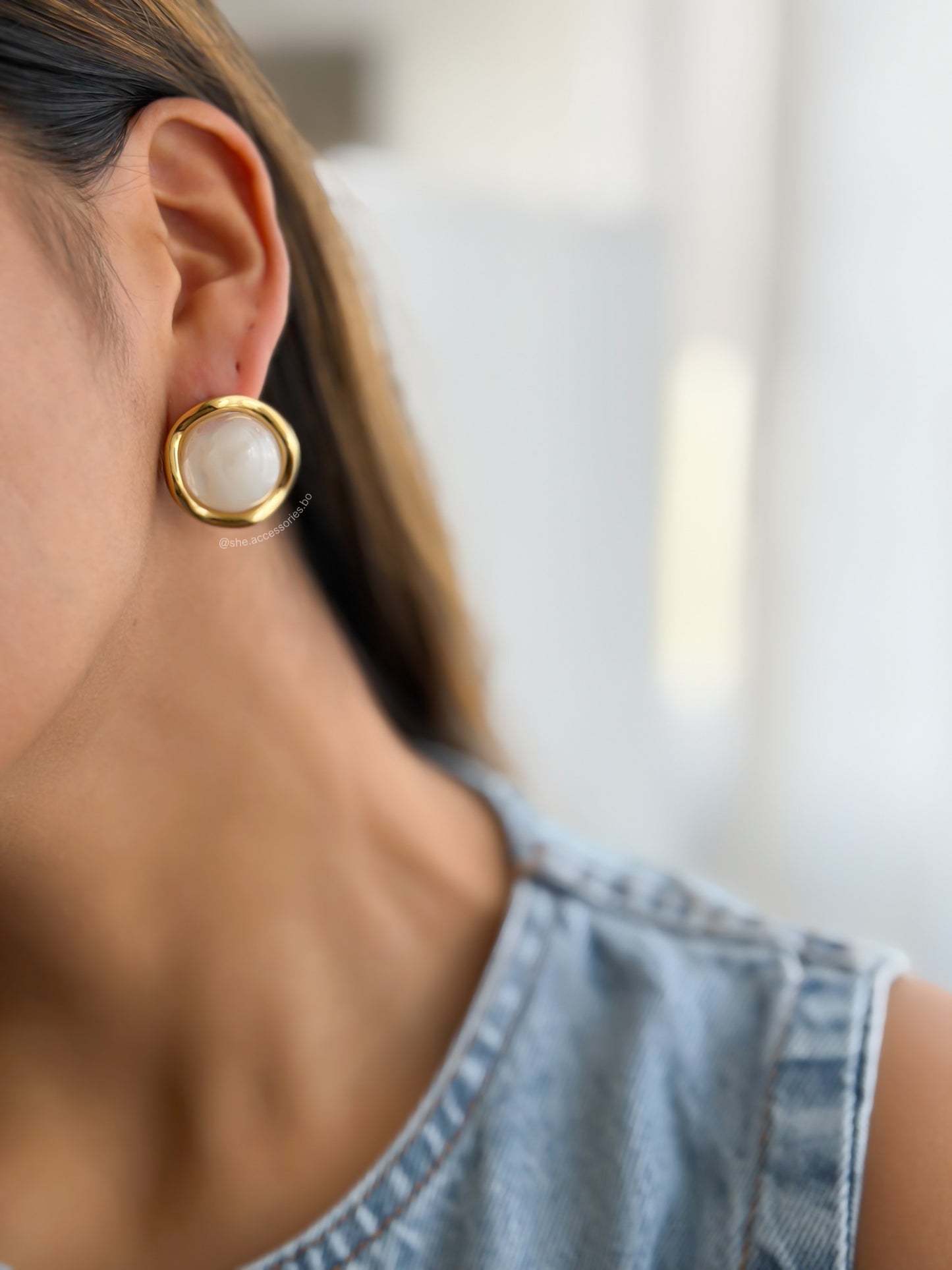 Aretes old blanco