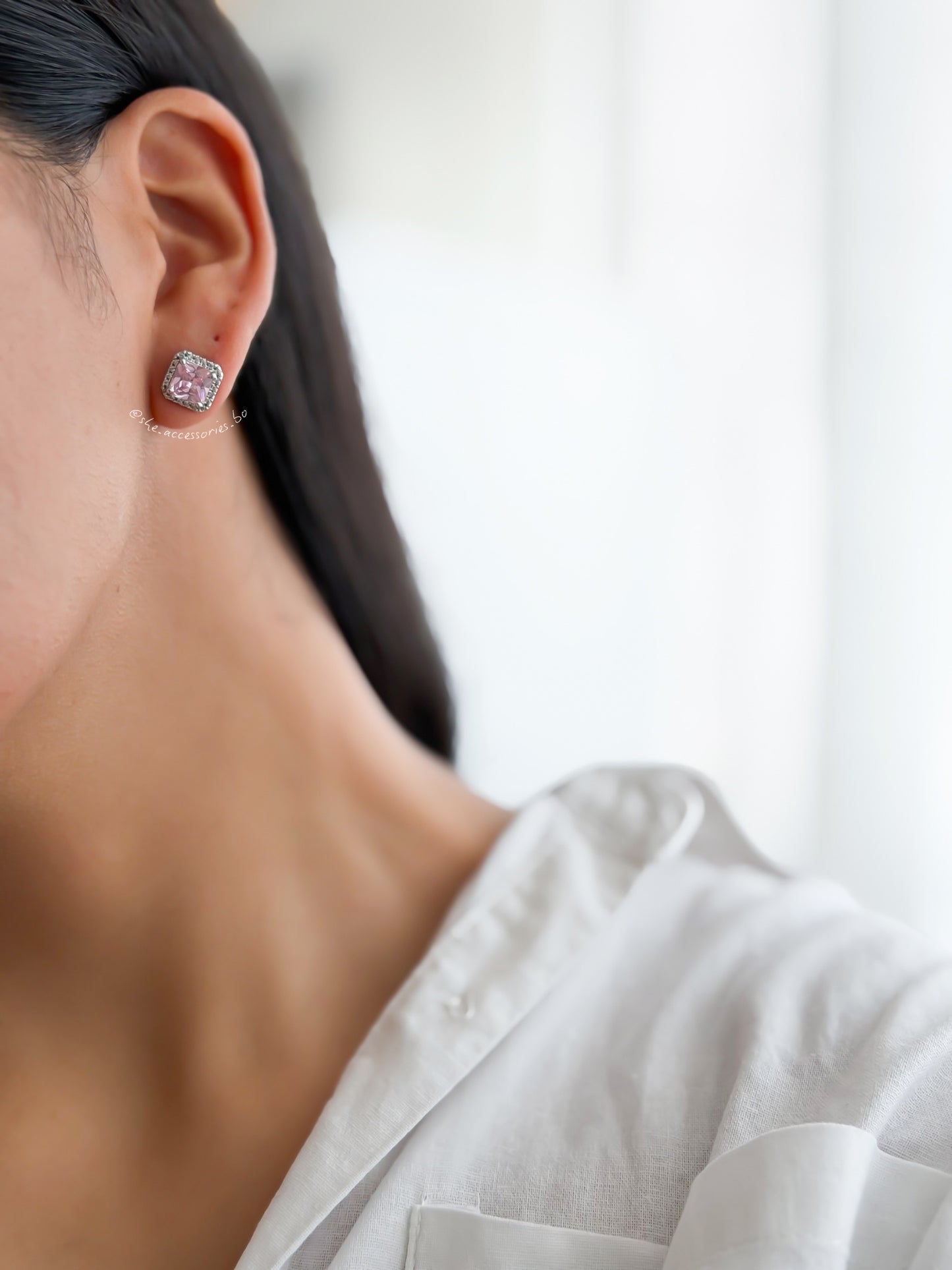Aretes rosado