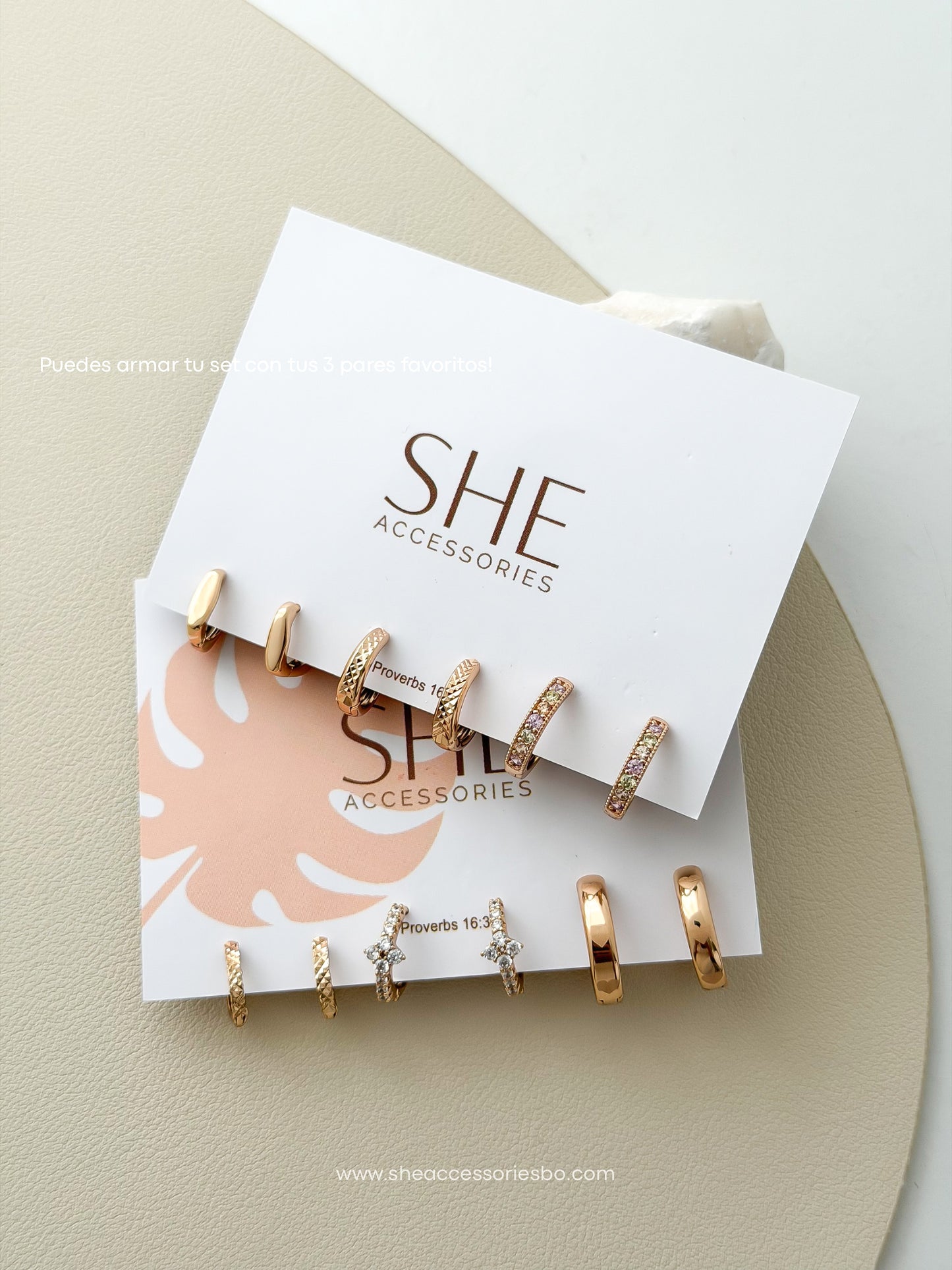 Sets de aretes pueden personalizar