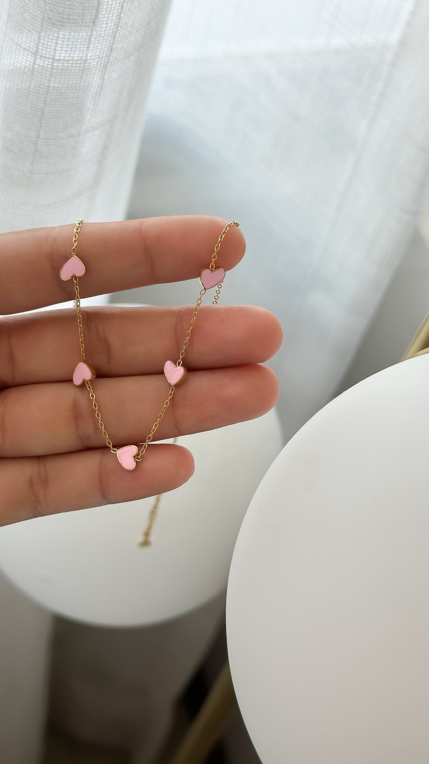 Corazones rosa