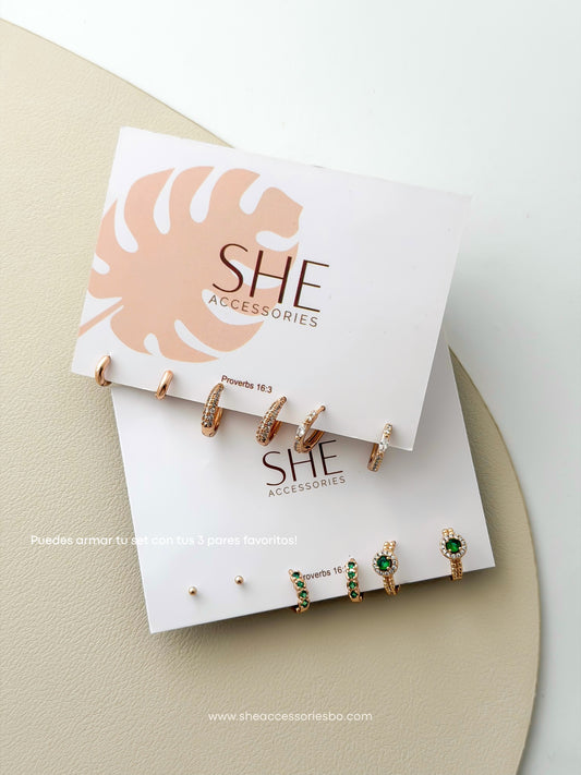 Sets de aretes pueden personalizar