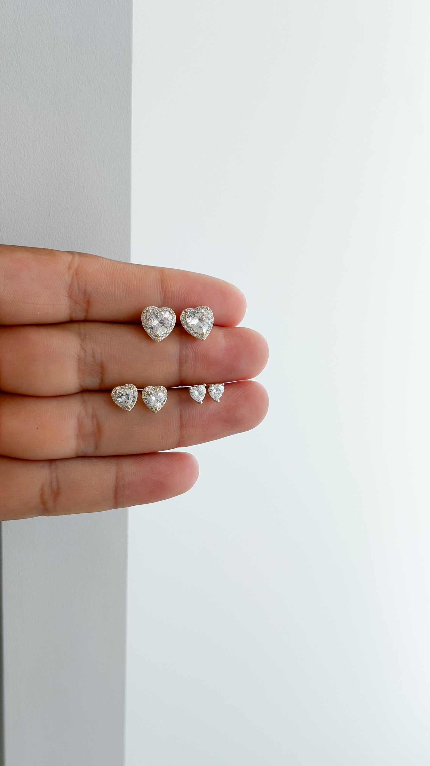 Set de 3 pares corazones(no modificable)