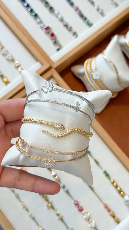 Brazalete doble plateado y dorado