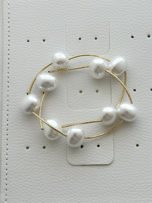 Pulsera Perlas doble enrollable