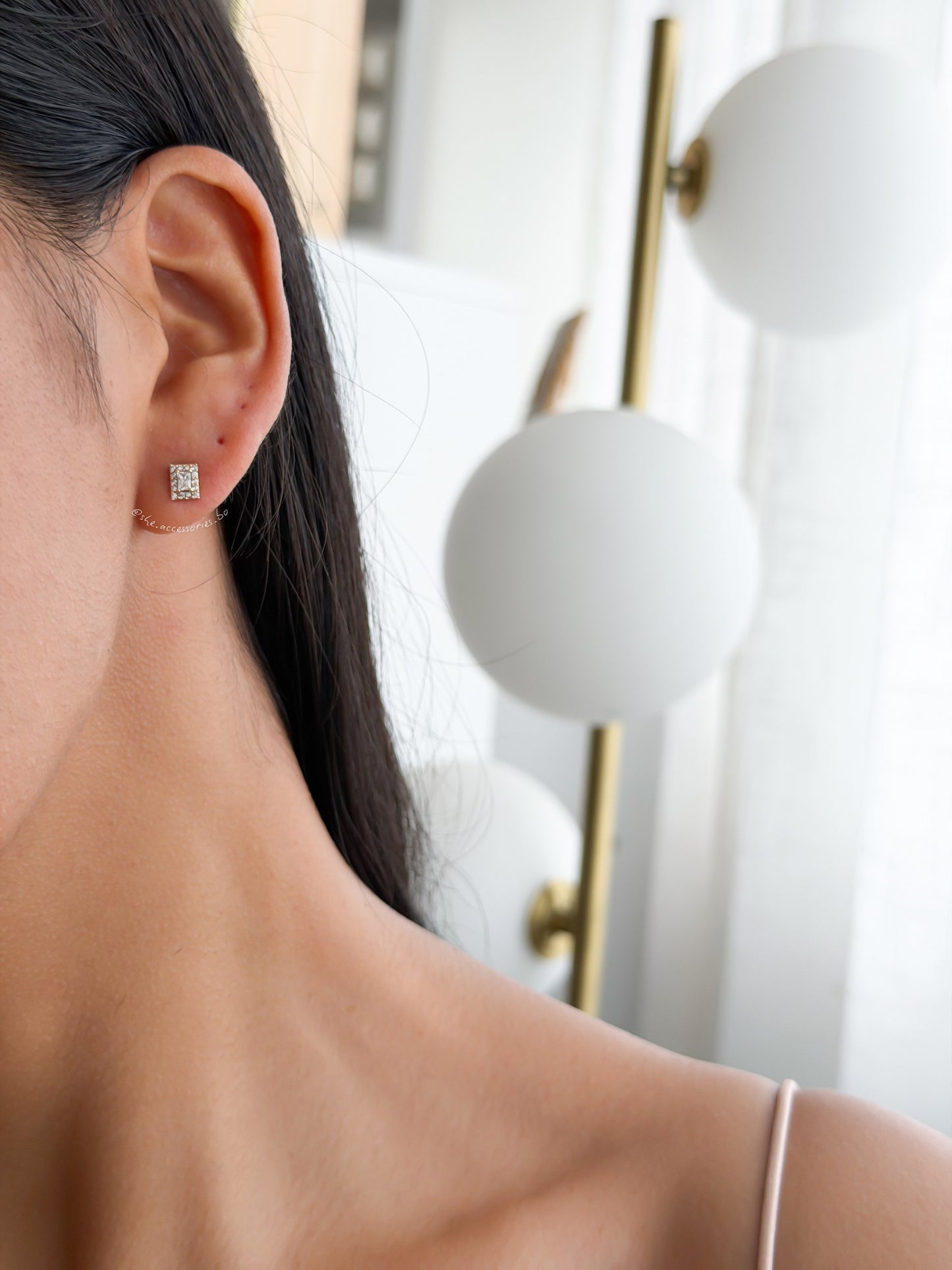 Arete rectangular dorado