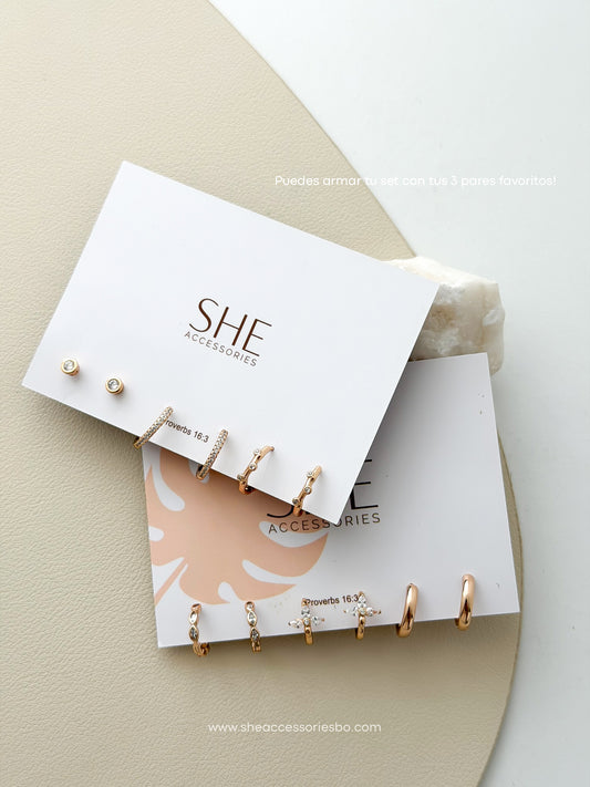 Sets de aretes pueden personalizar