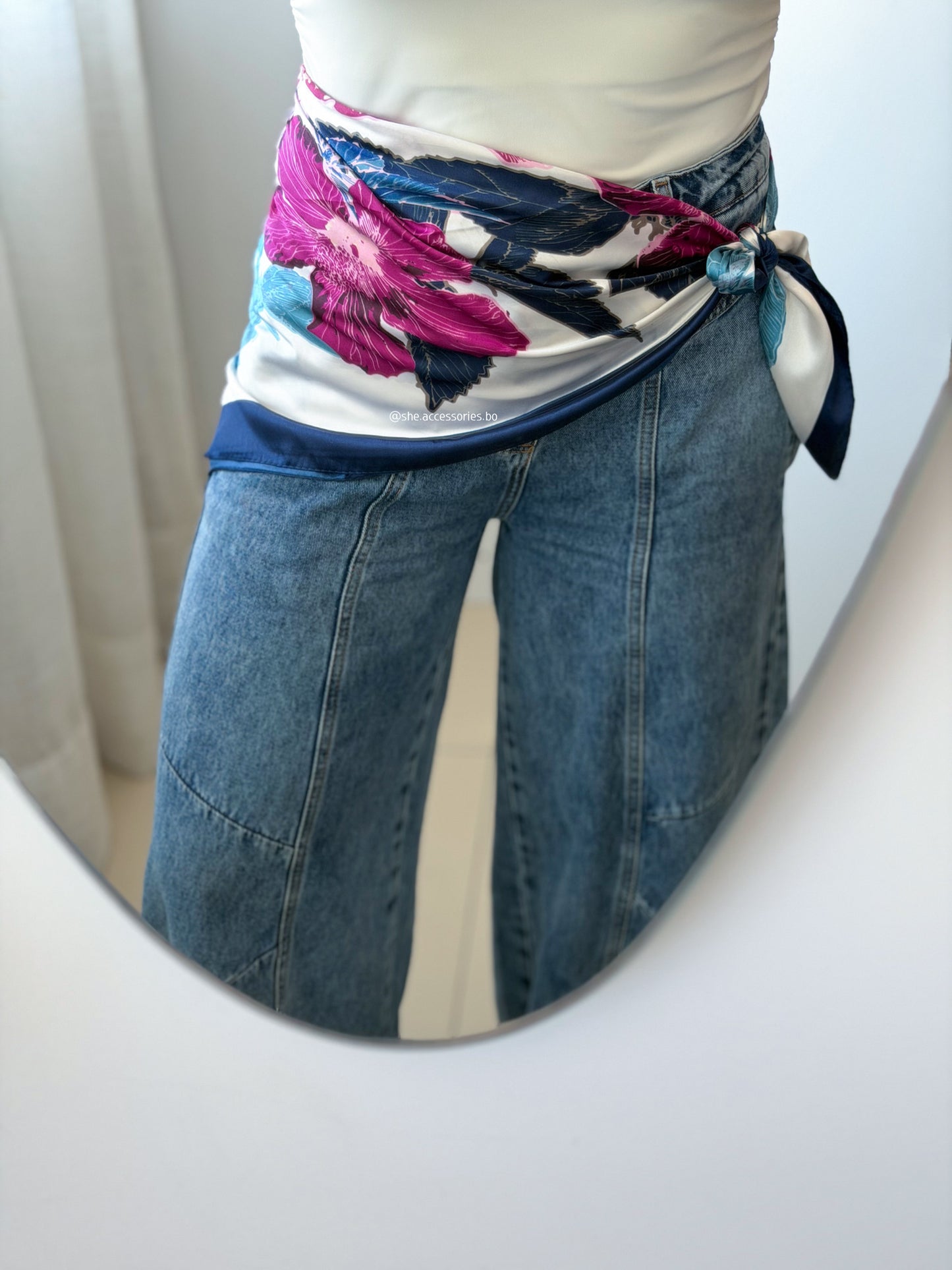Pañoleta combianciones de azul, celeste y morado