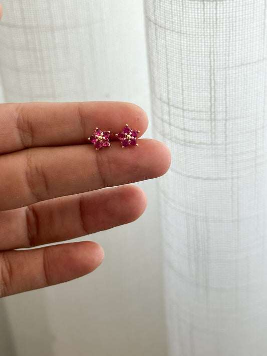Aritos fucsia
