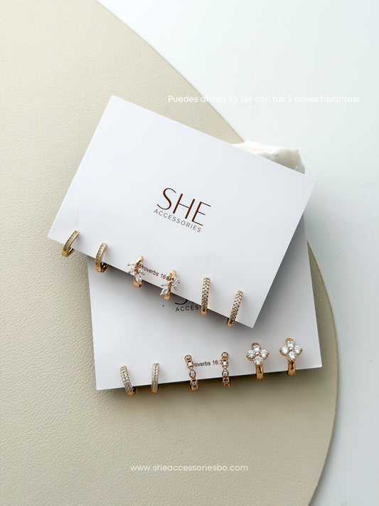 Sets de aretes pueden personalizar