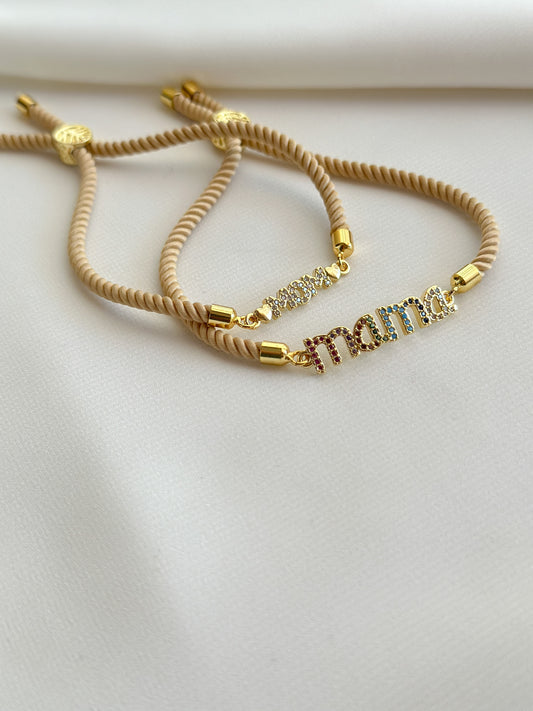 Pulseras regulables mamá