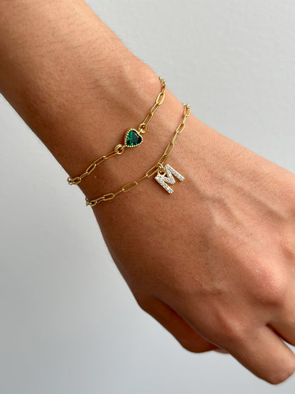 Pulsera con zircon de color
