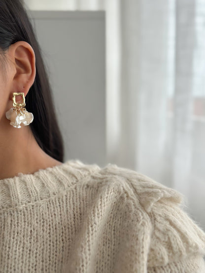 aretes flor y zircon