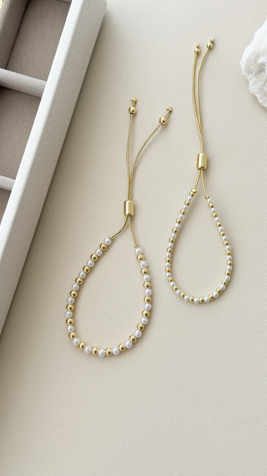 Pulseras perlas regulables