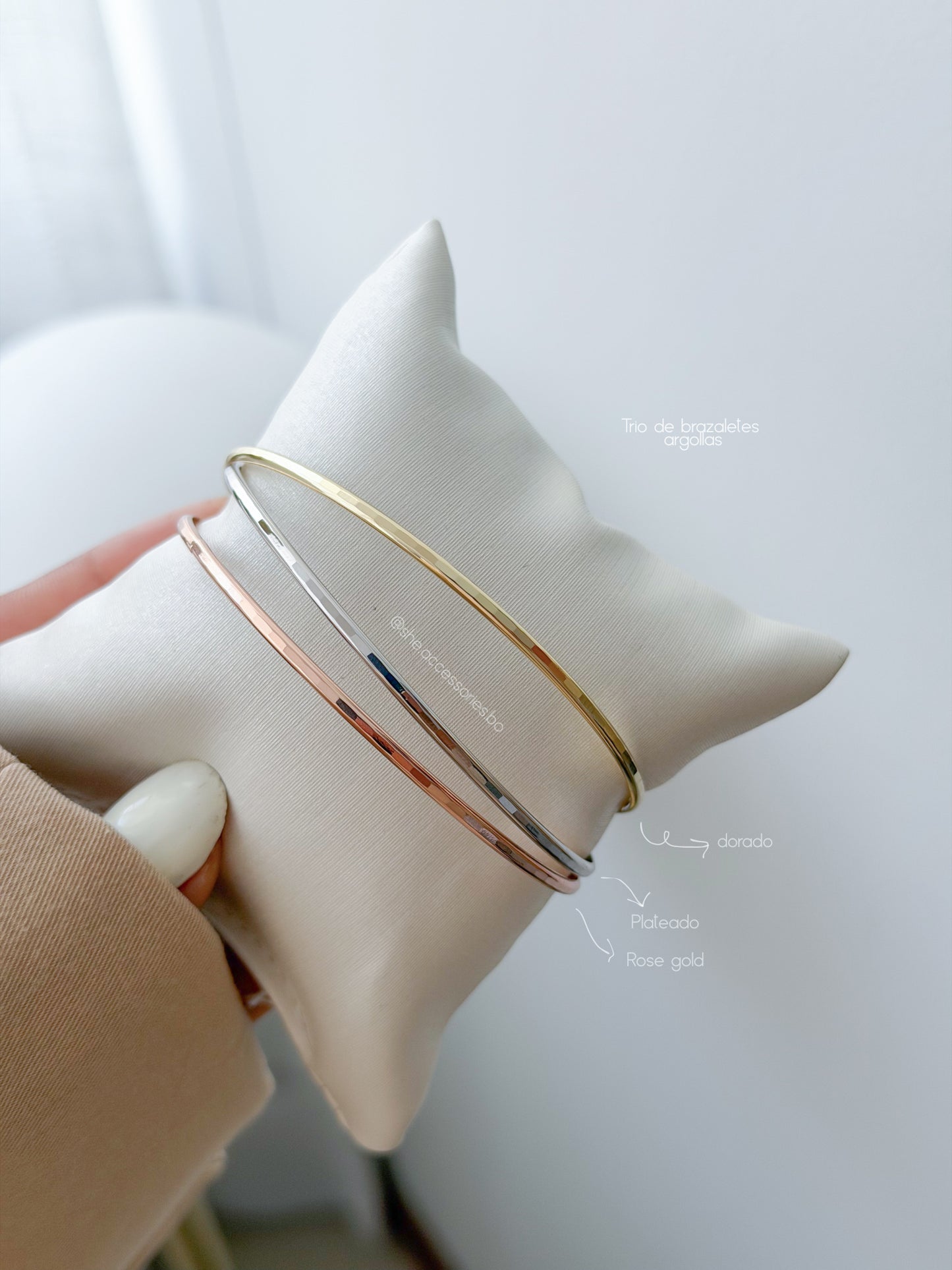 Brazalete triple argollas