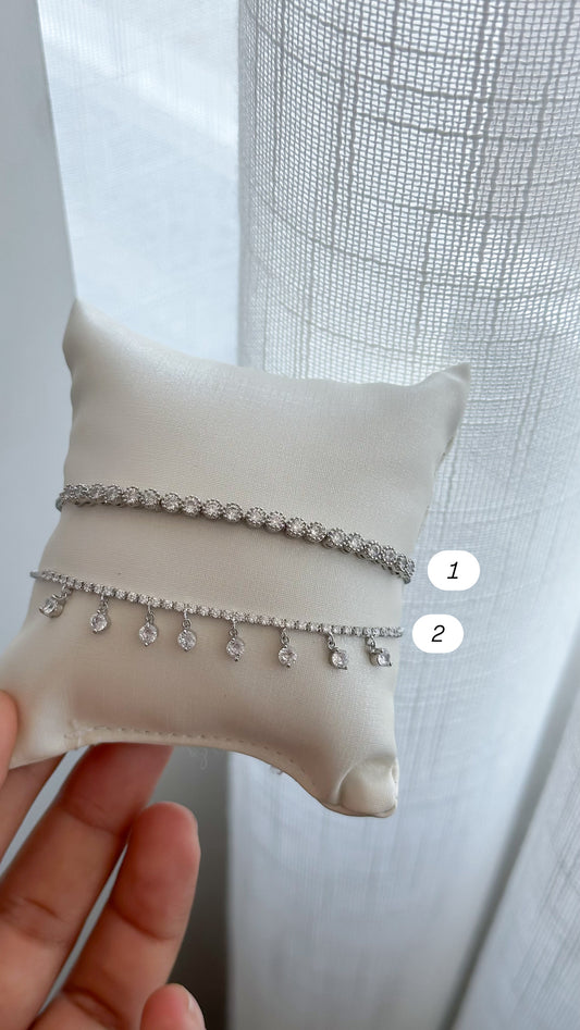 Regulables en plateado C/ u