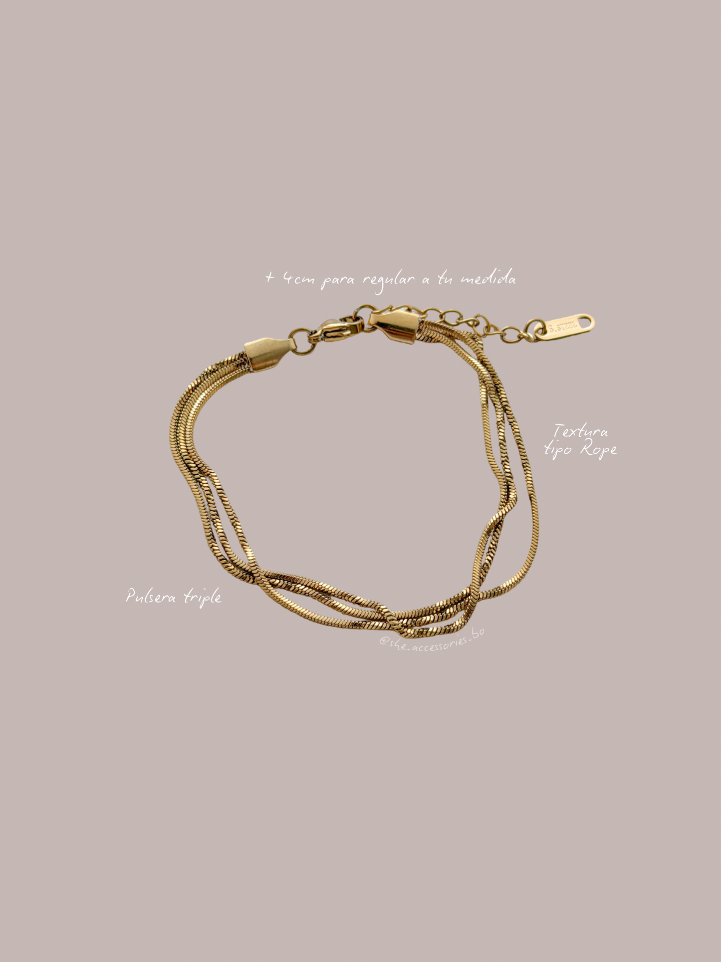 Pulsera triple