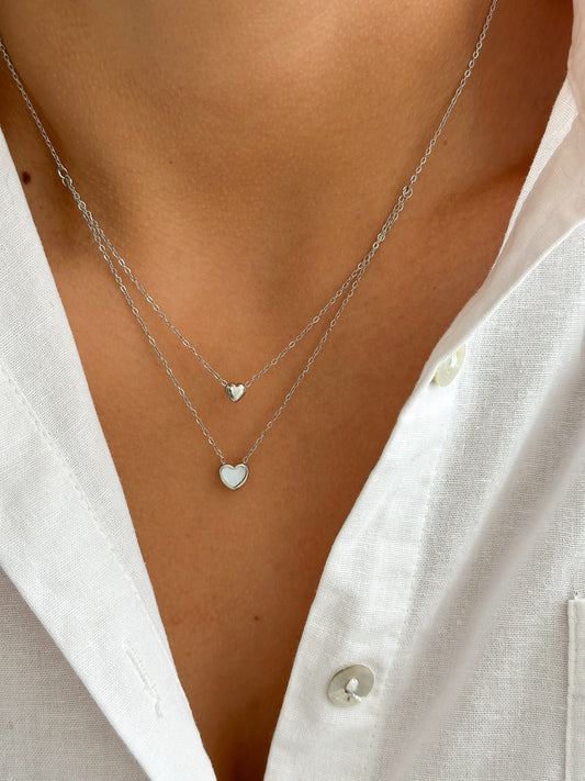 Collar doble corazones