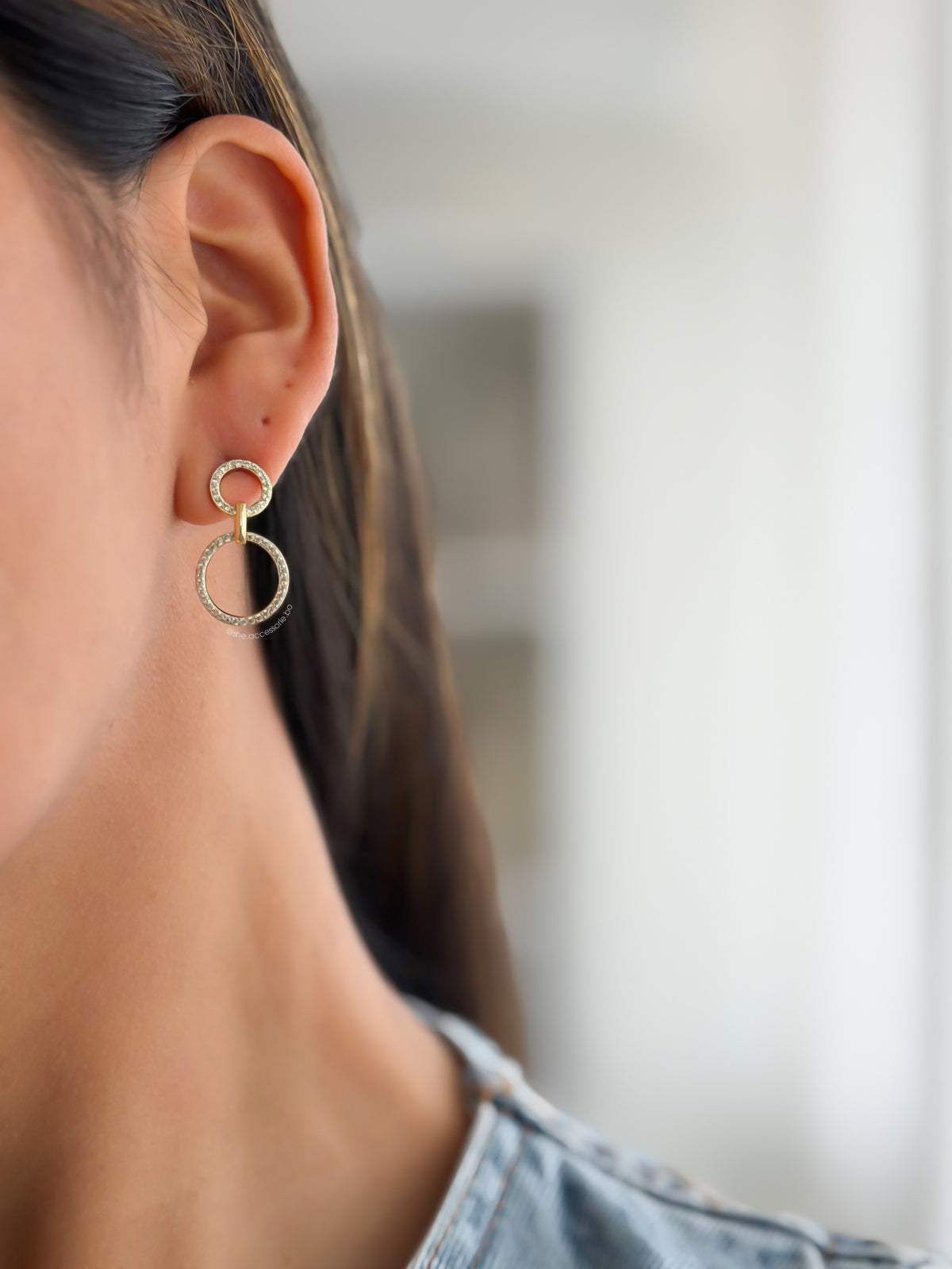 Aretes doble argolla