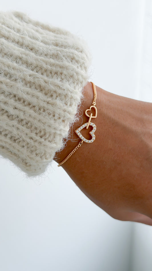 Pulsera corazones regulable