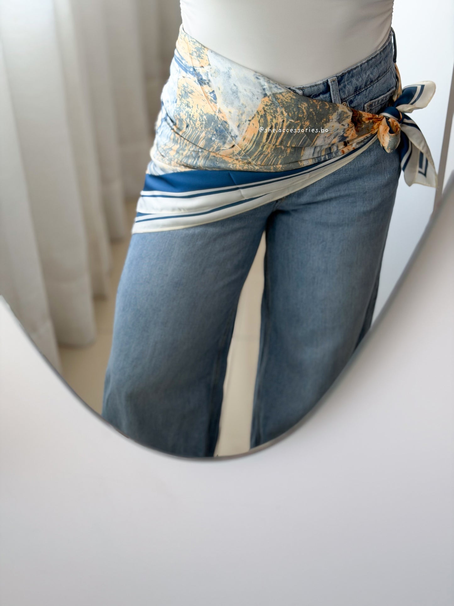 Pañoleta tonos azul