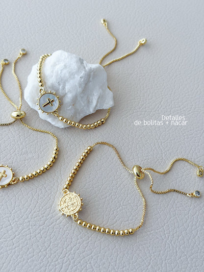 Pulsera regulable Cruz