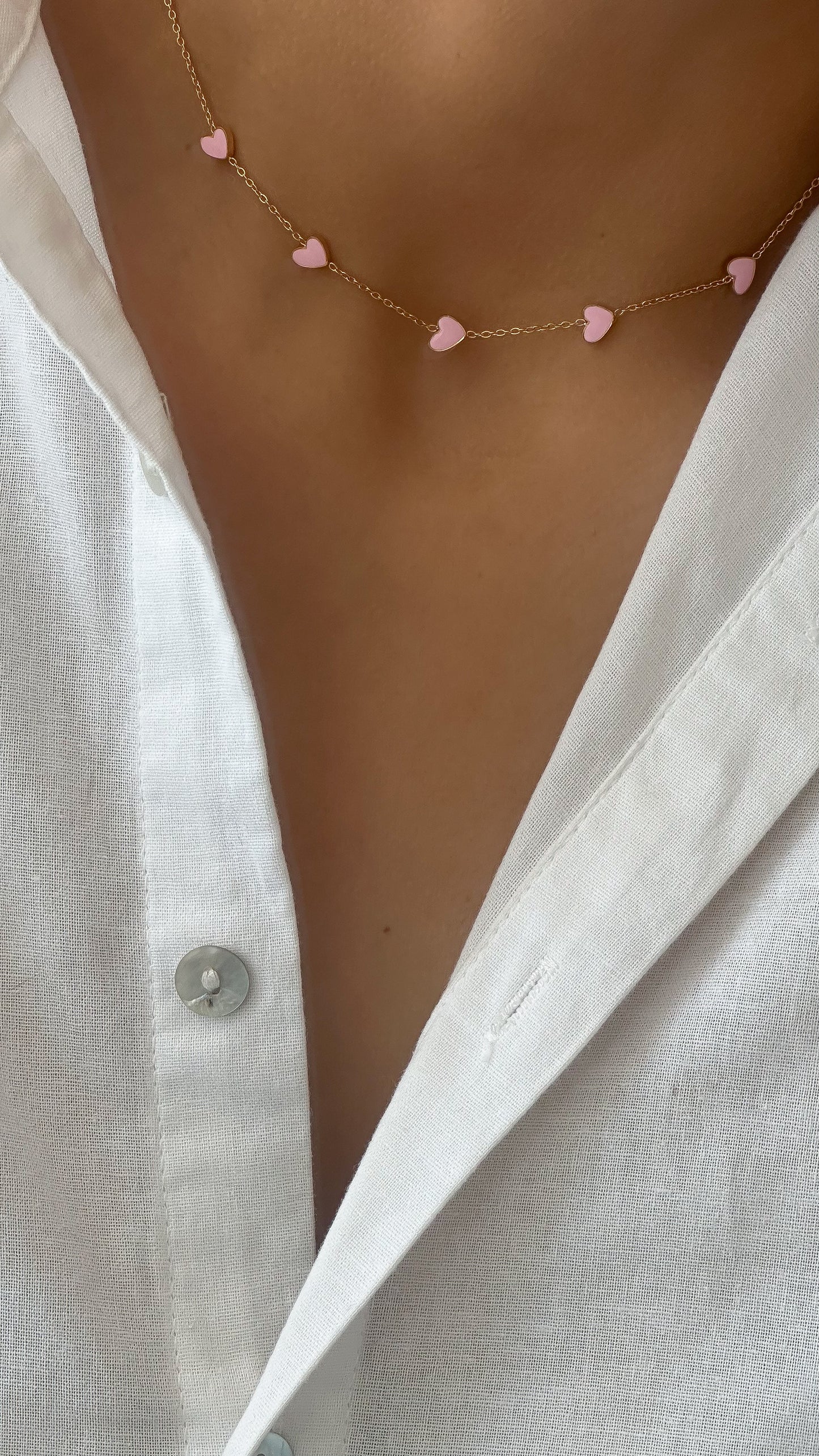 Corazones rosa