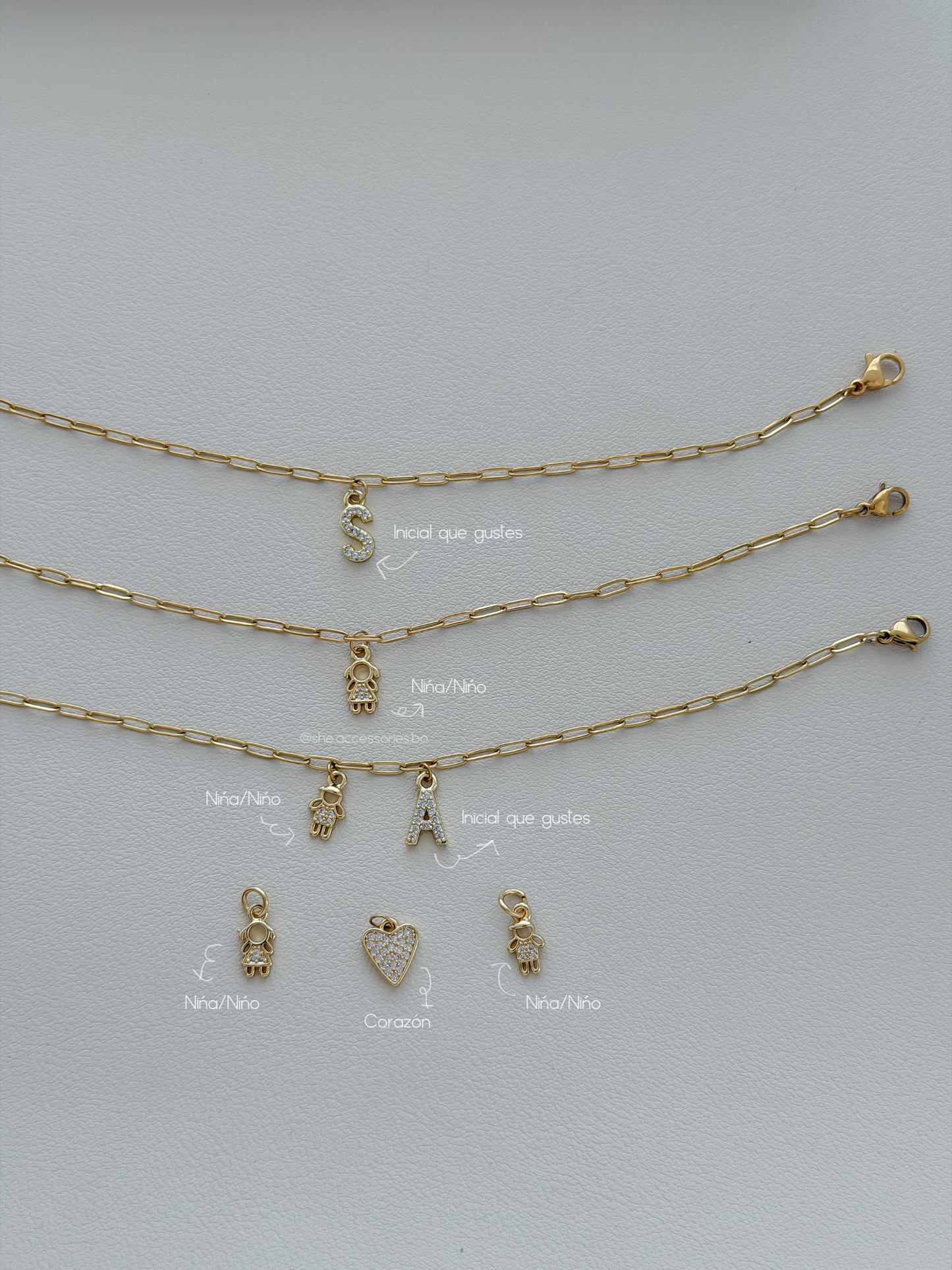 Plateado Pulseras con dijes
