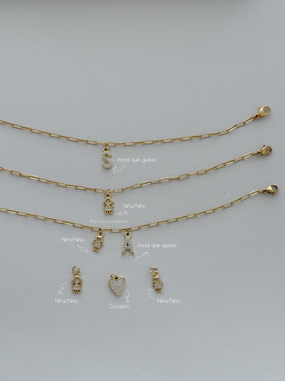 Plateado Pulseras con dijes