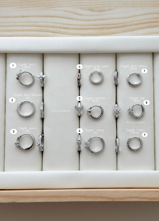 Argollas plateadas para el día a día