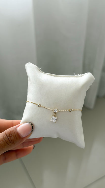 Pulsera punto cuadrado