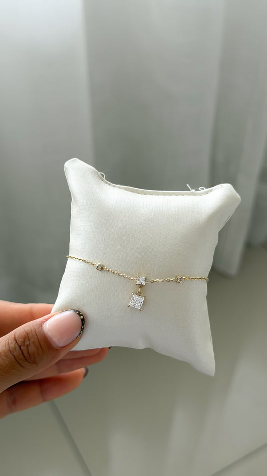Pulsera punto cuadrado