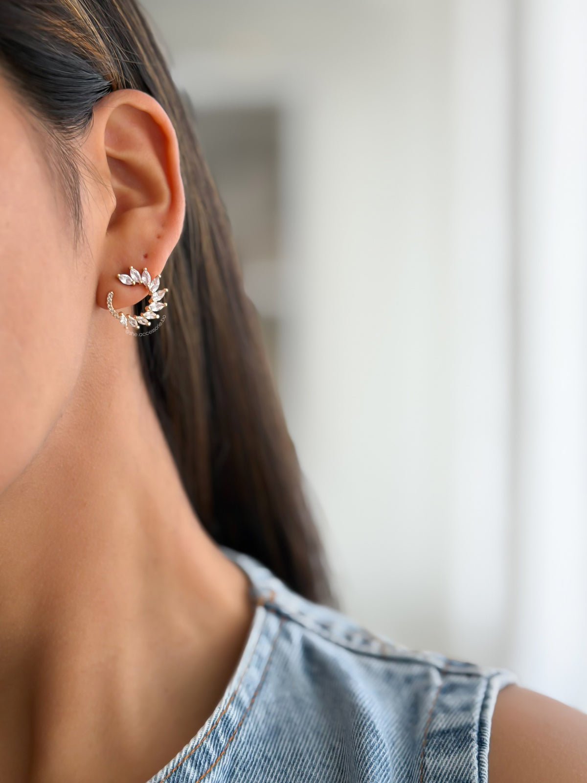 Aretes elegante zirconia