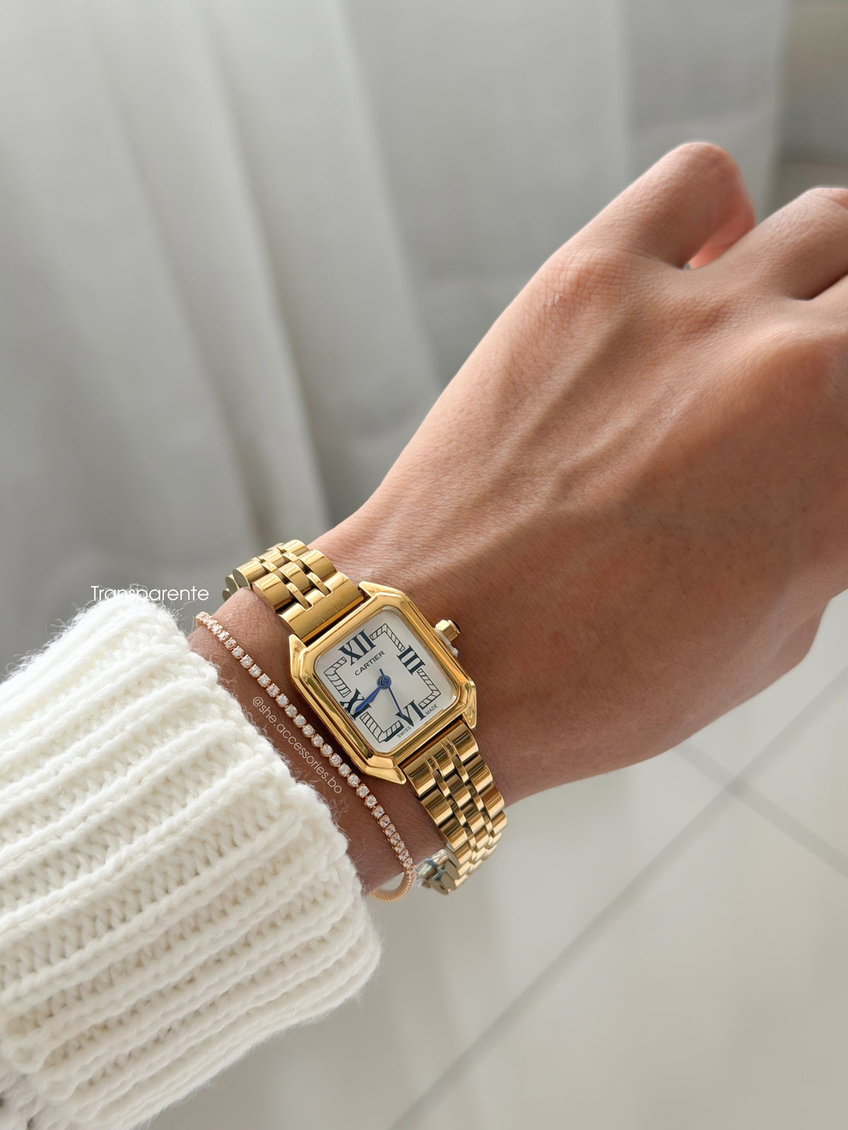 Pulsera Tennis transparente