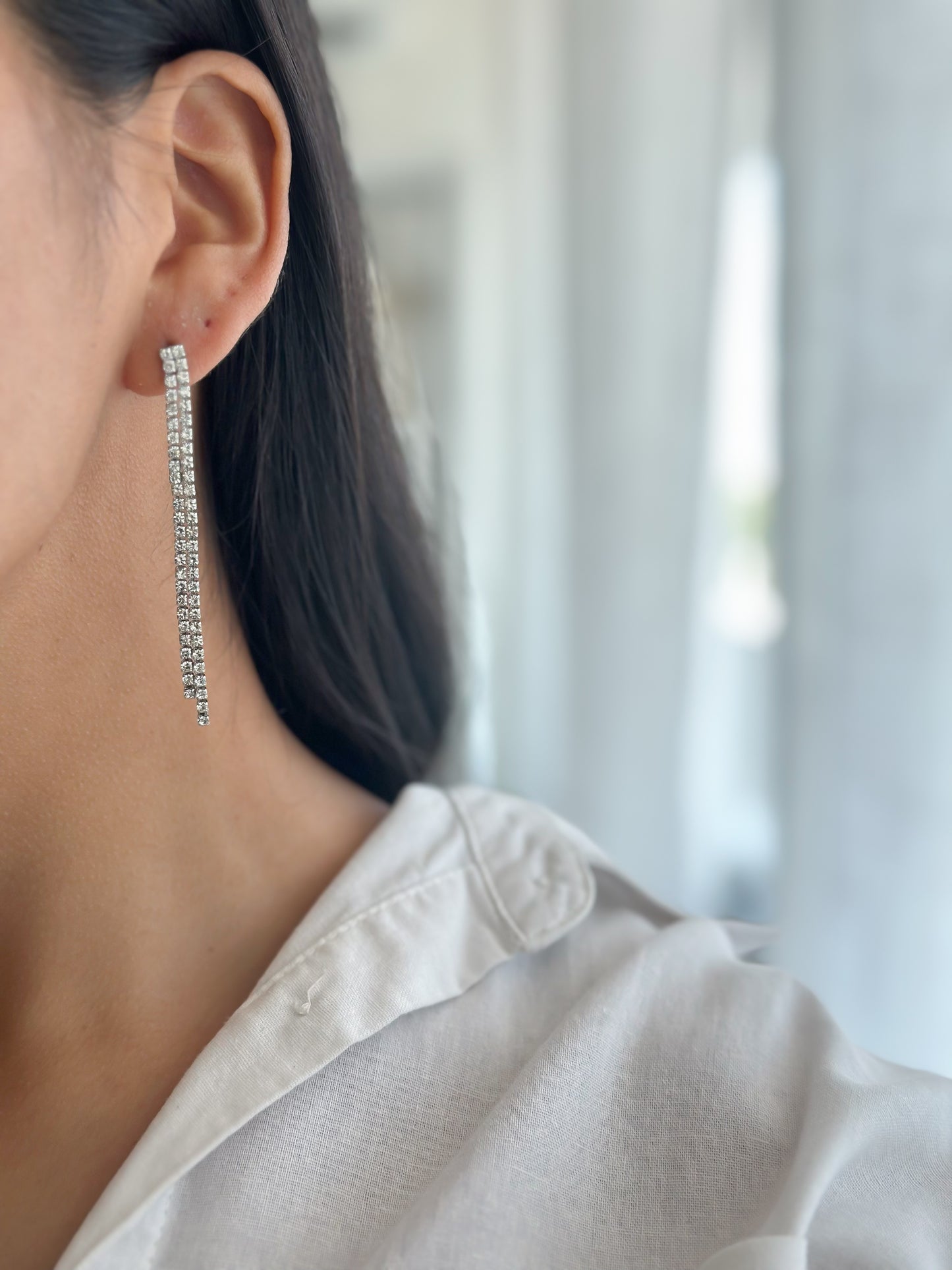 Aretes plateados