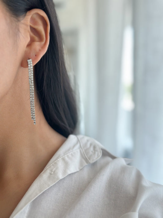 Aretes plateados
