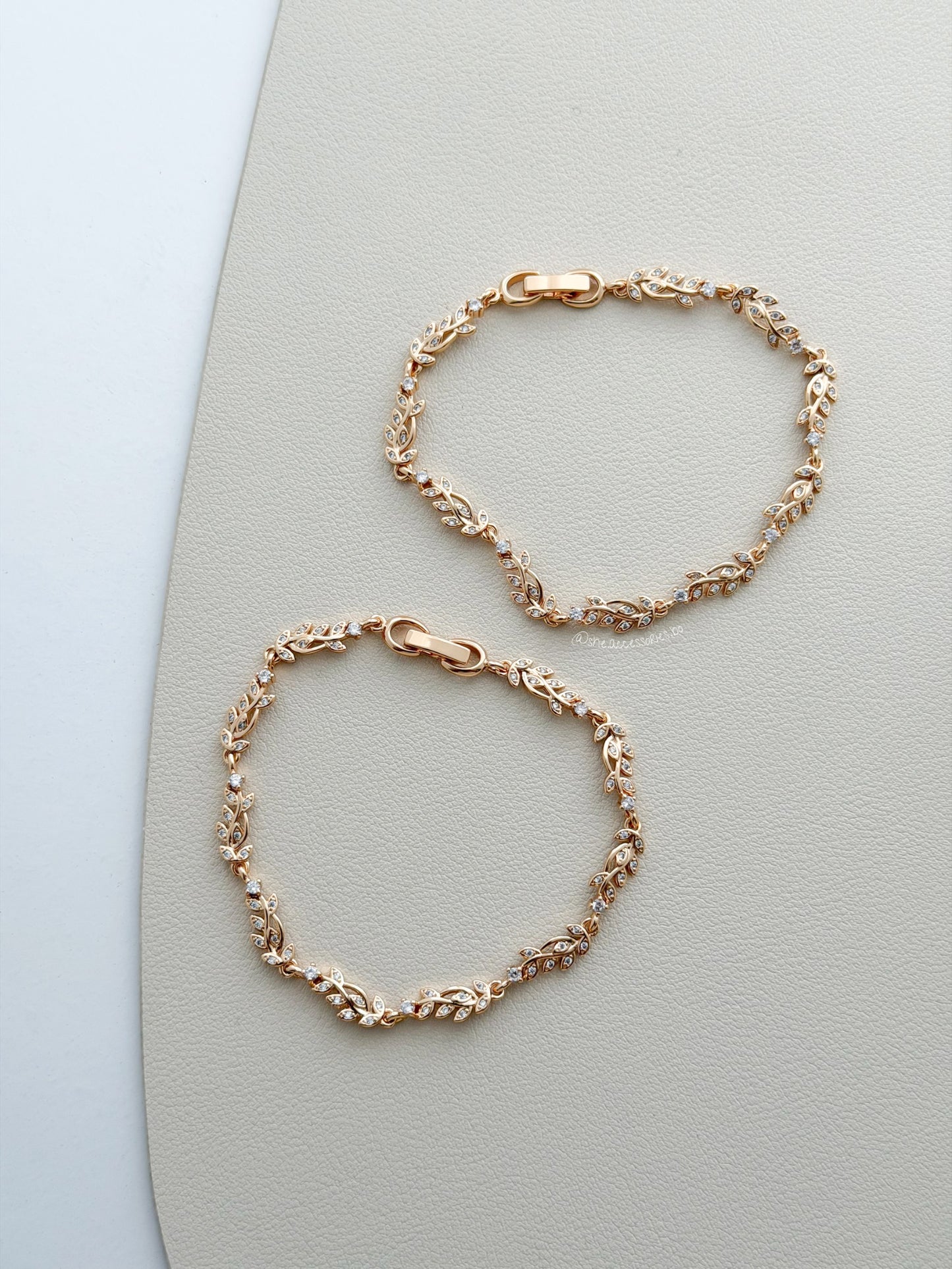 Pulsera laurel strass