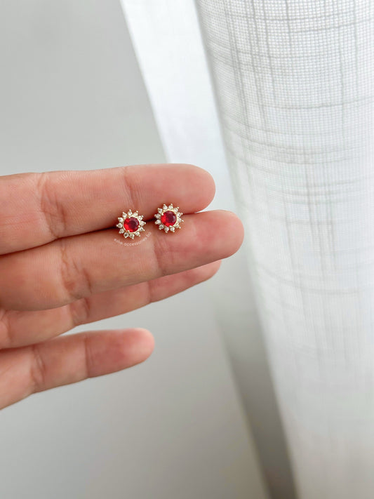 Aretes rojo