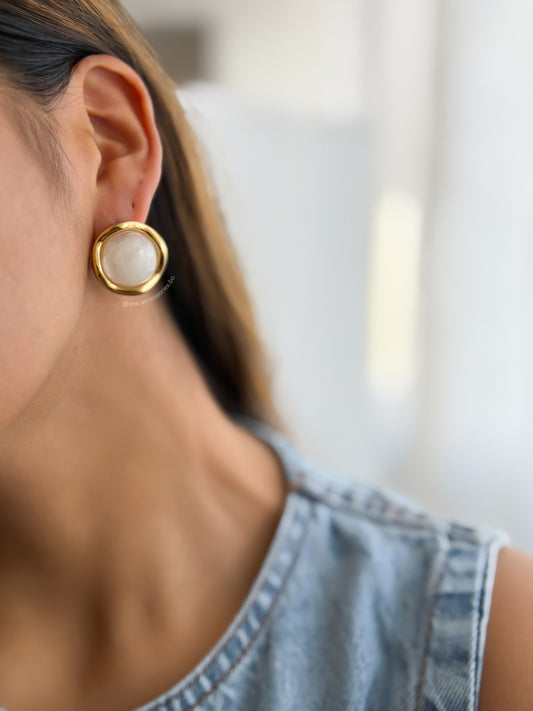 Aretes old blanco