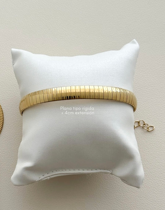 Pulsera plana gruesita tipo rígida