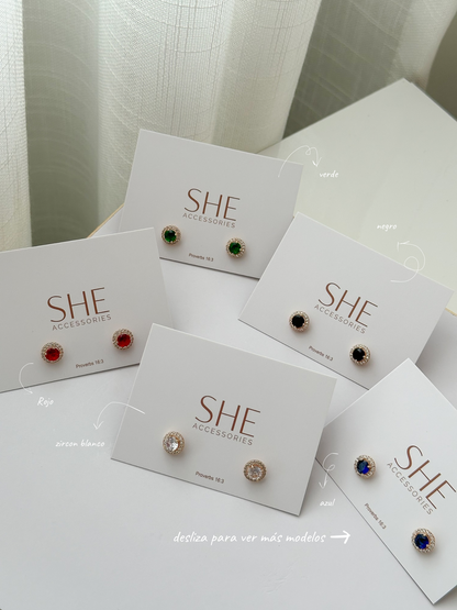 Aretes Topitos de color