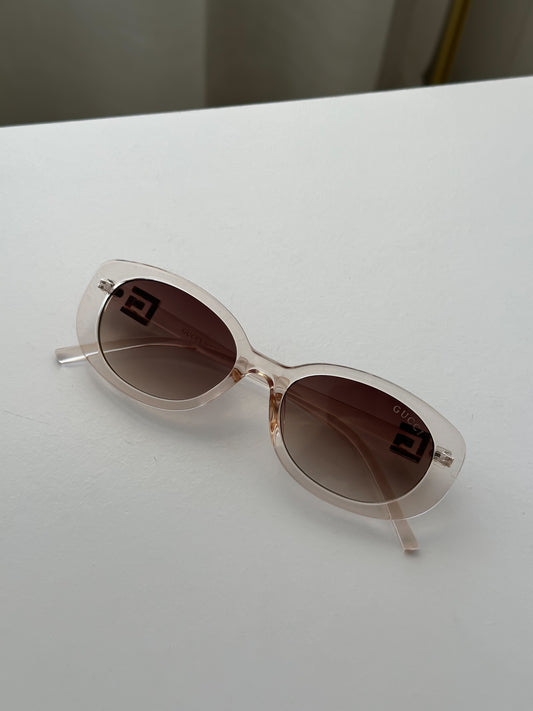 Café degradado + montura beige transparente