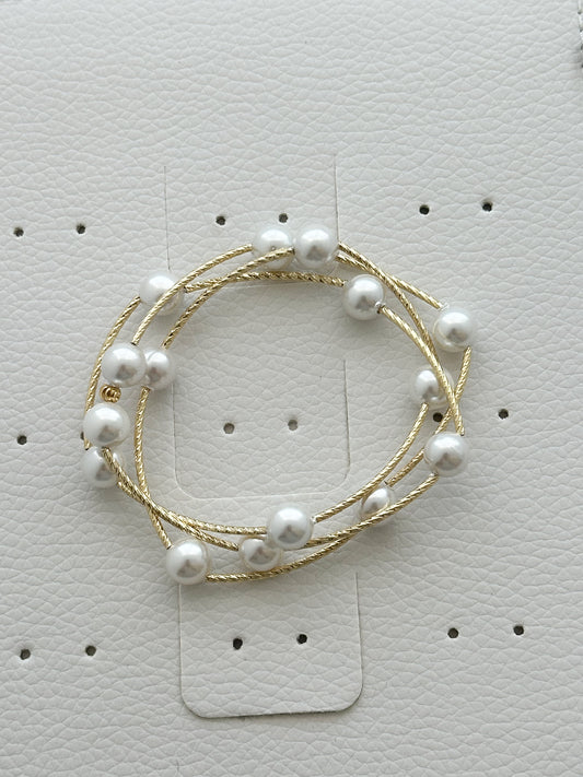 Pulsera Perlas triple enrollable